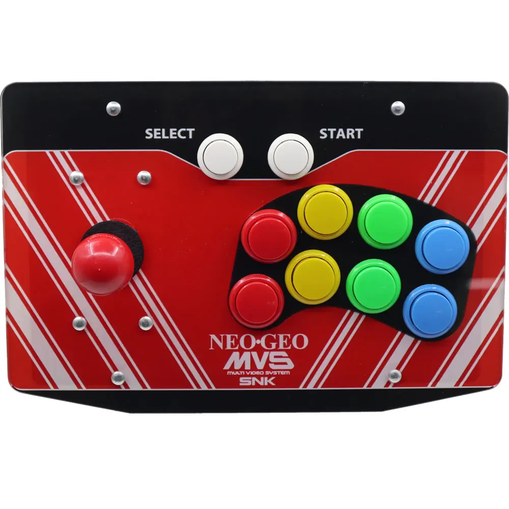 10 Buttons Arcade Joystick USB Wired Acrylic Artwork Panel for PC NEO GEO MVS SNK