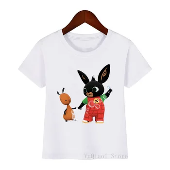 

Girls top Tshirt Harajuku tee Bing Rabbits graphics Print T Shirt girl Shirts 3T-8T Kids Shirt Short Sleeve cute girl Tops T