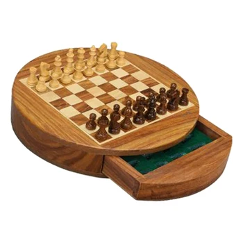 

Portable Wooden Chess Set Kids Traditional Magnetic Board Game Children Educational Toy