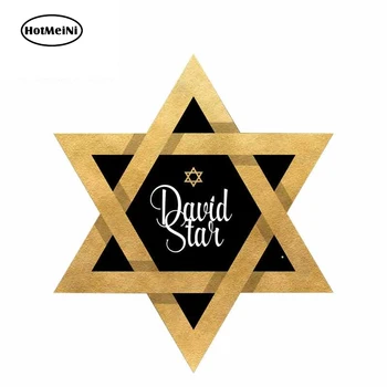 

HotMeiNi 13cm x 10.7cm Origami-Golden-Star-Of-David Car Bumper Window Stickers Vinyl Wrap DIY Custom Printing Car Decoration