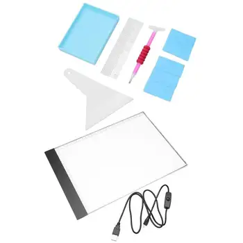 

ALLOYSEED A4 LED Light Box Digital Graphic Tablet Drawing Writing Tablet Tracing Copy Pad Work Board With Diamond painting Tool