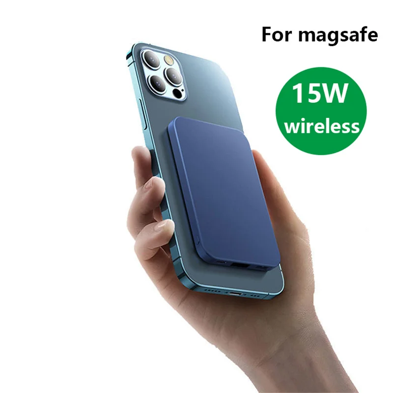 15W Magnetic Wireless Power Bank For magsafe iphone 12 12pro 12promax mini charger powerbank Portable External auxiliary battery