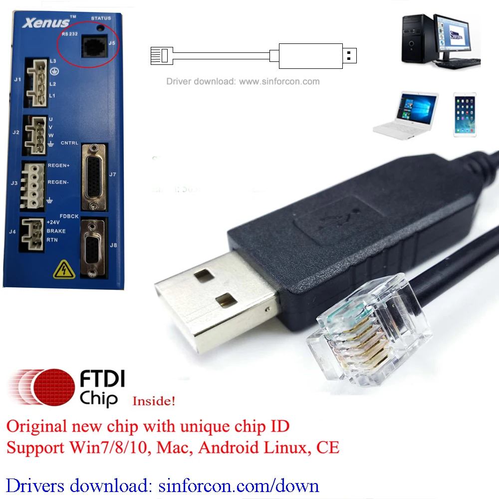 

Консольный кабель Copley Control Xenus 801-1996 RS232 J5