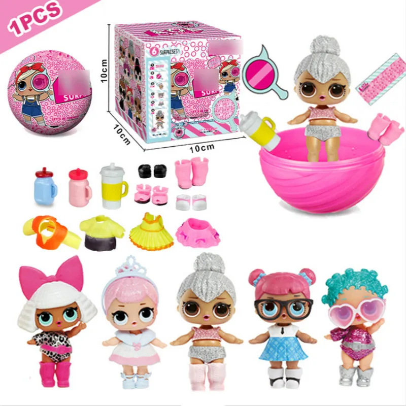 

LOL Surprise Doll Hand Office Demolition Egg Toy Flash Powder Dress Up Doll Ball with Magnifying Glass Toy Blind Box Gifts 2C53