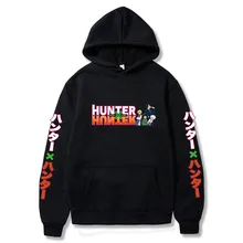 Hunter x Hunter bluzy męskie bluza dres Streetwear Anime Harajuku odzież codzienna Hunter x Hunter topy z kapturem XXS-3XL tanie tanio Jesień I Zima Na co dzień CASUAL CN (pochodzenie) Pełne POLIESTER Drukuj REGULAR Brak Polar NONE