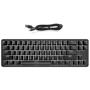 

AJAZZ K680T Wired Mechanical Keyboard Compact 68 Keys 1000MAh Rechargeable Gaming for IOS Android Windows and Mac