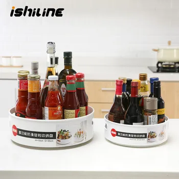 

Non-Slip Rotating Storage Tray Multifunctional Plastic Cosmetic Storage Boxs Desktop Kitchen Organizer Home Supplies Dropship
