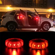 Auto Led Road Flare Waarschuwingslampje Noodverlichting Disc Veiligheid Knipperlicht Roadside Baken Magnetische Base Licht Met Batterijen