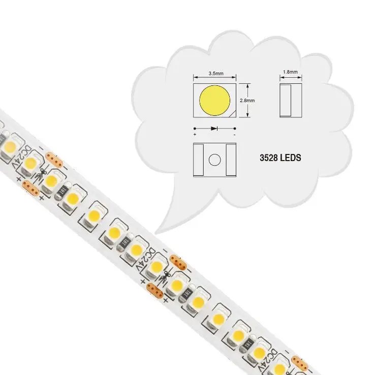 [Seven Neon] DC12/24 V 9,2 W 120led/M Белый/теплый белый/натуральный белый сильный яркий светодиодный SMD 3528 гибкая светодиодная smd лента
