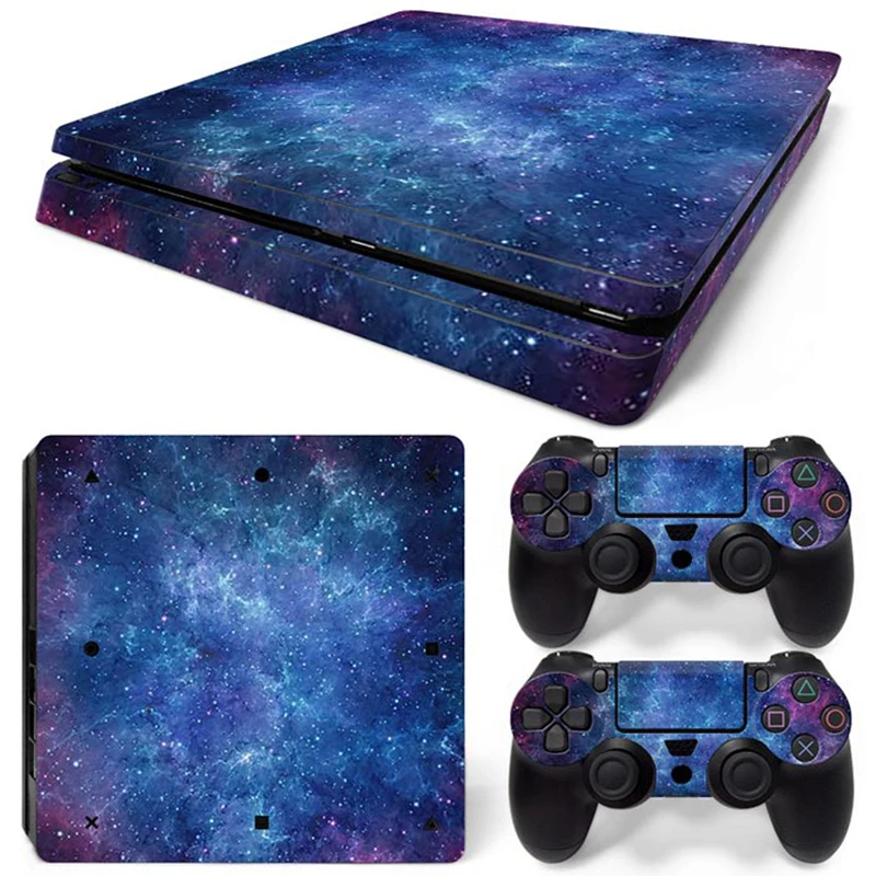 7 Звездное небо для PS4 тонкая кожа Наклейка для playstation 4 консоль и контроллеры для PS4 тонкий геймпад Наклейка - Цвет: 7