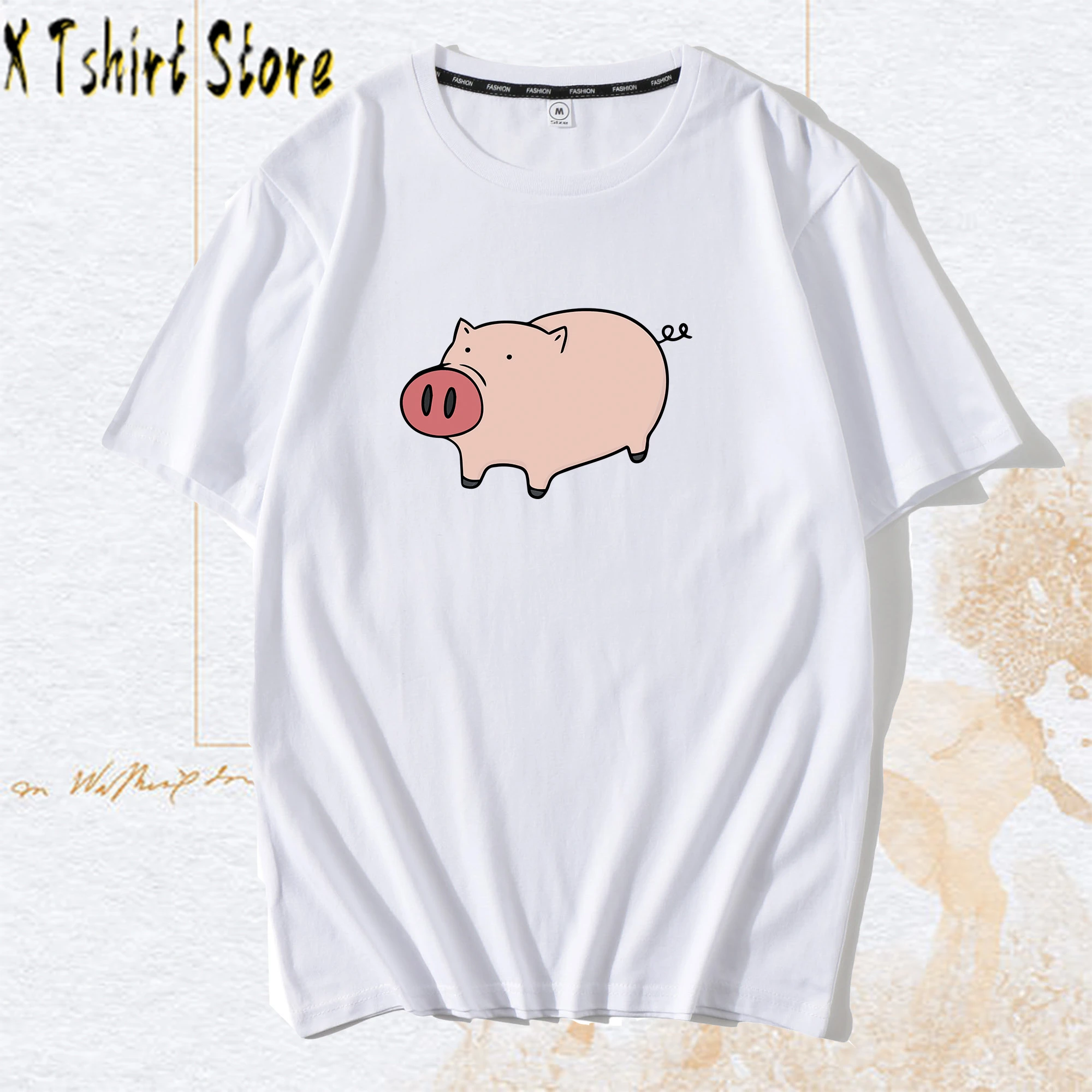 ヒルビリー服おかしい Tシャツ素敵な豚漫画アート綿 O ネック Tシャツプラスサイズ半袖ブランド夏トップグラフィック T Sh Tシャツ Aliexpress