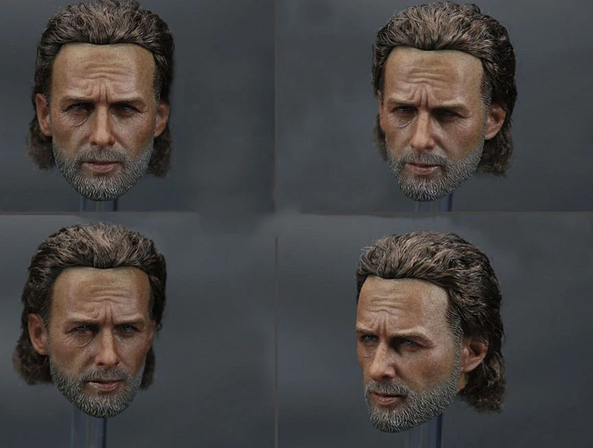 

1/6 Scale Soldier Walking Dead Sheriff Rick Head Sculpture Model Suitable for Nude Garage Kit Toys