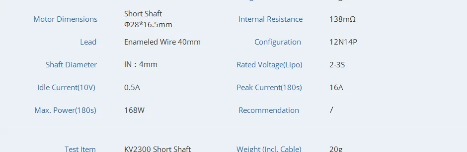 T-Motor TMotor AS2304 Brushless Motor