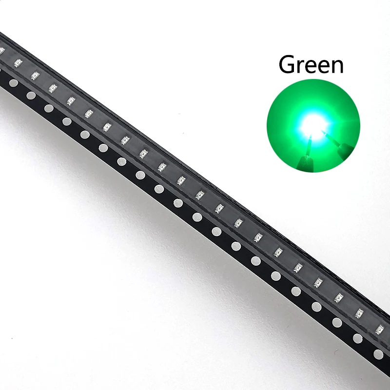 1000PCS SMD Зеленый светодиодный 0603 светильник светодиод зеленый очень