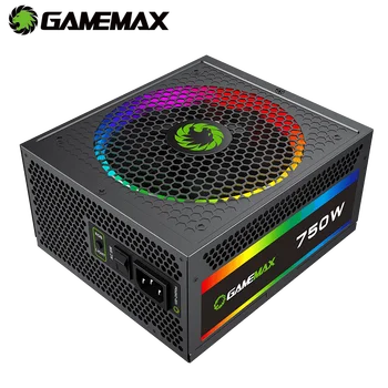 

GameMax RGB Power Supply 750W Fully Modular 80 PLUS Gold Certified with Addressable ARGB LED PSU 12V Power Supplies for Computer