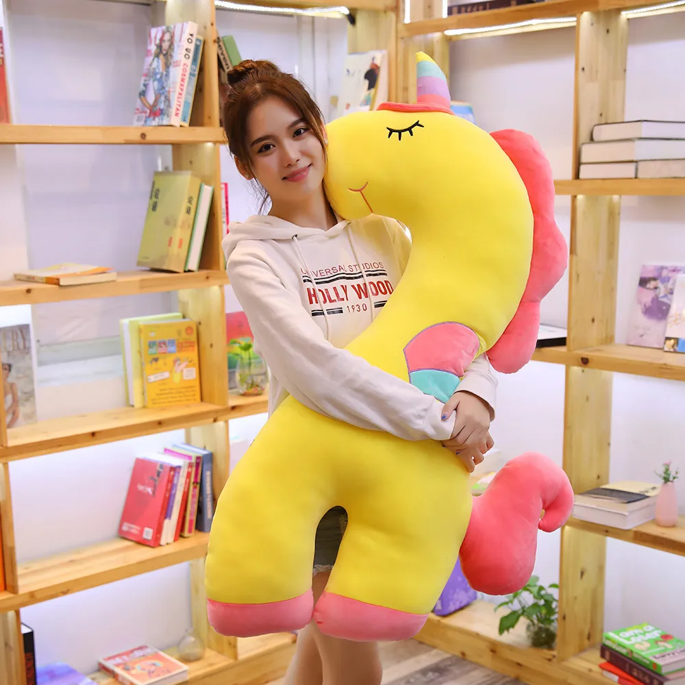 

Cartoon Creative Cute down Cotton Dinosaur Unicorn Doll Plush Toys Lazy Pajama Rainbow My Little Pillow