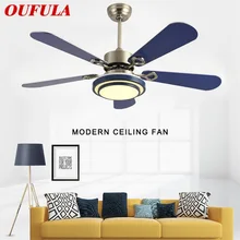 

OUFULA Modern Ceiling Fan Kit With Lights Remote Control LED 3 Colors Home Decorative for Dining Room Bedroom Restaurant