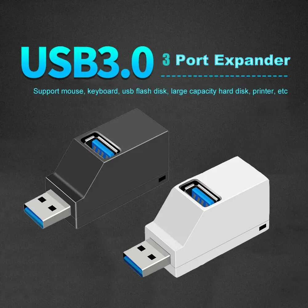 

3 Port USB Hub Mini USB 2.0 3.0 High Speed Hub Splitter Box For PC Laptop U Disk Card Reader For Mobile Phone Hub