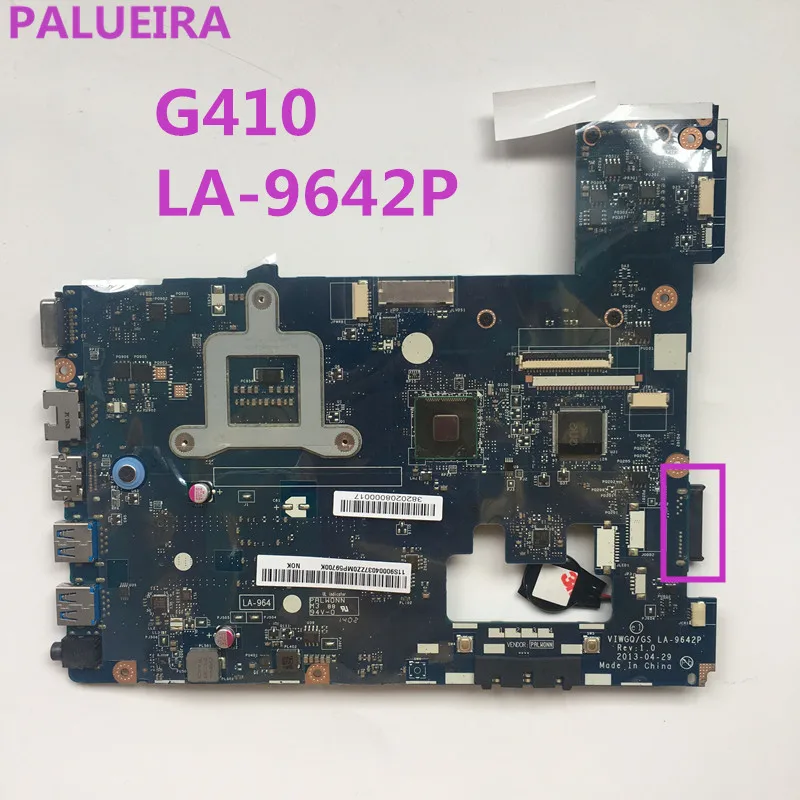 PALUBEIRA G410 материнская плата для ноутбука LENOVO Материнская VIWGQ/GS LA-9642P REV: 1 0