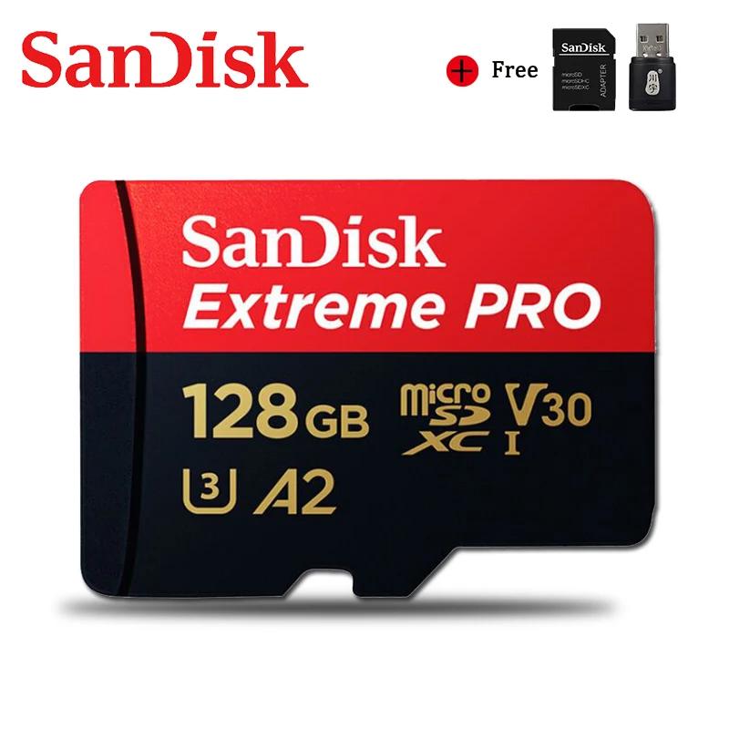 Карта памяти SanDisk Extreme Pro Ultra флеш-карта SD TF U1 U3 4K 128 ГБ 64 32 256 400 гб | Компьютеры и офис