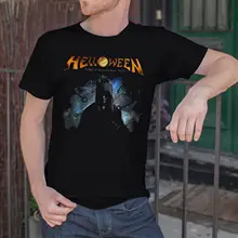 Мужская черная футболка hellowen Keeper of The Seven Keys, футболка с металлической лентой Fan, мужская хлопковая одежда, хлопок, топ, футболка