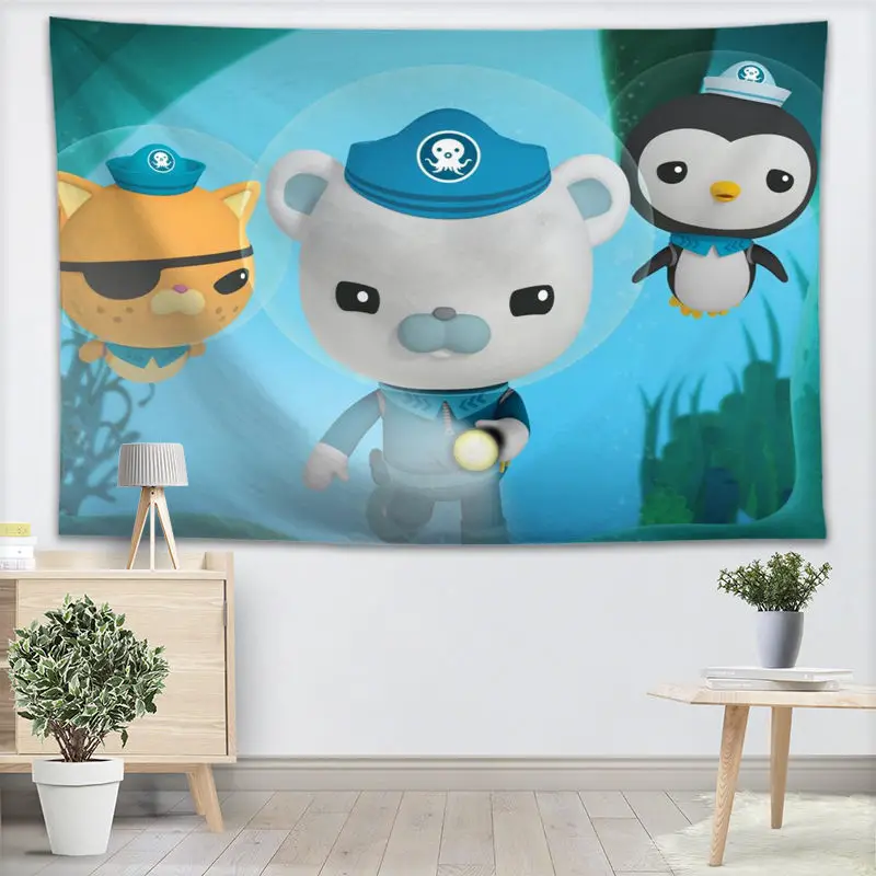 Octonauts аниме гобелен настенный Декор для домашней вечеринки на день рождения украшения тканевые гобелены палатка путешествия спальный коврик - Цвет: 10