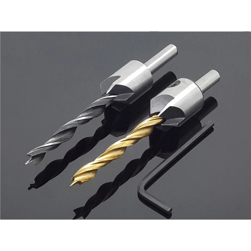 2Pcs Countersink Drill Bit End Milling Wood Reamer Carpentry Chamfer 6mm Sink Hole Reaming Woodworking Power Tools | Инструменты