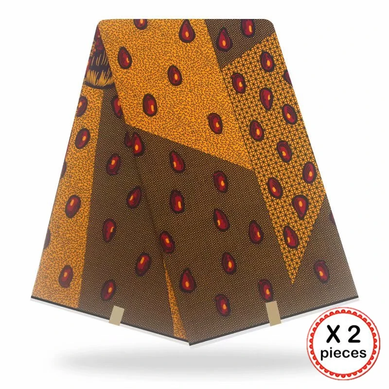 Африканская восковая ткань с принтом Хлопок Шитье Анкара африканская ткань 12 ярдов Нигерия Гана ткань для DIY свадебного платья 91611