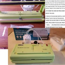 Вакуумный упаковщик, бытовая пищевая машина, упаковщик, вакуумный упаковщик, включая 10 пакетов, DZ-280/2SE