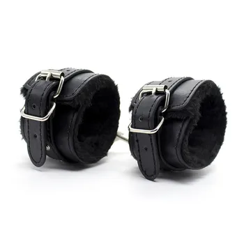 44cm PU Leather Erotic Handcuffs Ankle Cuff Restraints With Whip BDSM Bondage Slave Sex Toys For Couple Adult Game Flogger 4