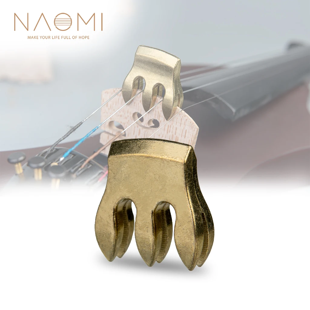 

NAOMI Metal Violin Mute Reduces Volume Fiddle Silent Silencer 3 Prong Violin Parts Accessories