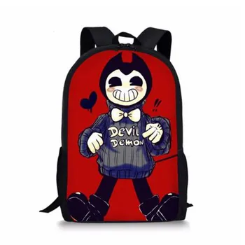 

Children's Backpack Bendy and the Ink Machine Pattern Kids School Book Bags Gothic Style Designer Teenagers School Bags