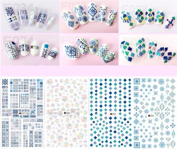 

3D Stickers for Nails Mandala Flower Slider Design Decals Snowflake Nail Art Sticker Adhesive Manicure Tips Foil Wraps