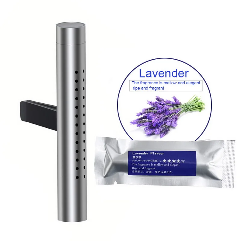 grey lavender Автомобильный вентиляционный зажим для освежителя, автомобильный Выпускной парфюм, вентиляционный очиститель воздуха в автомобиле, клипса кондиционирования воздуха, магнит, твердый парфюм - Название цвета: grey lavender