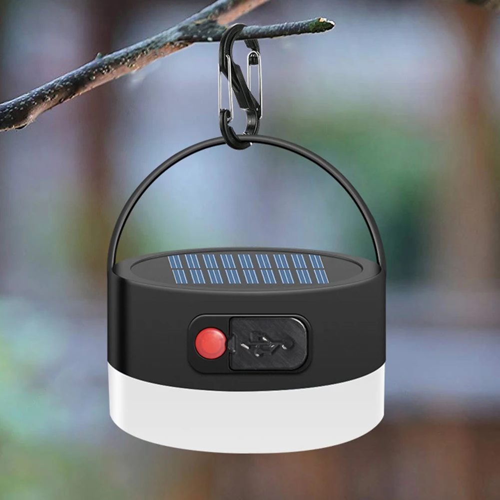 4 режима Пешие прогулки водонепроницаемый usb зарядка Led Портативный регулируемый эргономичный Кемпинг лампа подвесной открытый фонарь на солнечных батареях