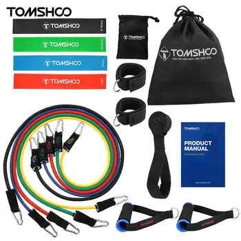 

17Pcs Latex Resistance Bands Set pull up band set Yoga Fintess Exercise Loop Tube Bands Anchor Ankle Straps Handles Band
