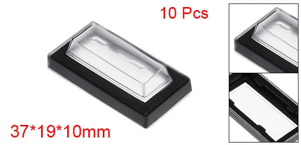 10pcs-C Uxcell 10 шт. Водонепроницаемый Чехол, переключатель, крышки, протектор, прозрачный черный прямоугольник, всплеск для лодки, кулисный переключатель - Цвет: 10pcs-C