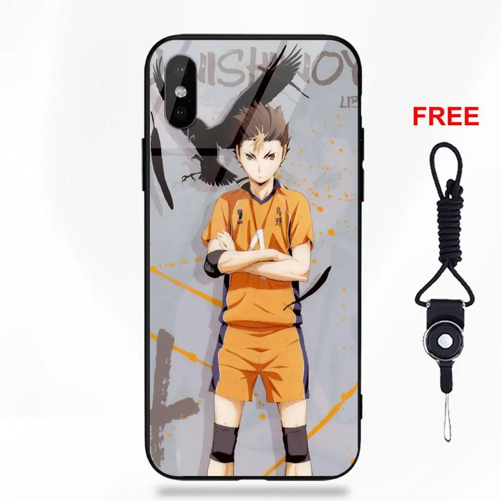 Karasuno высокий Юу нишиноя Haikyuu для Galaxy S8 S9 Plus для huawei Honor 7X P20 Lite mate 10 Pro Redmi 5 Note 5A 6 стеклянный чехол - Цвет: as picture