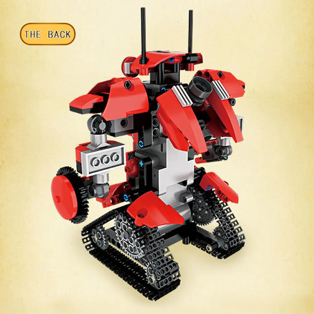 392 шт. M1 4CH пульт дистанционного управления DIY RC строительные блоки Rover Robot игрушки блоки конструктора с 360 вращением на месте для подарка детям