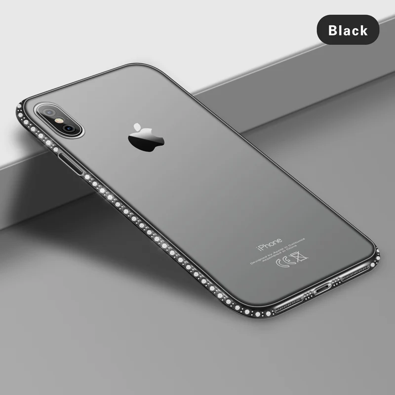 Чехол для телефона для Xiao mi 8 lite SE mi 9 mi 6 mi 8 9 A2 6X mi x 2 2S mi x3 Блестящий Прозрачный Кристальный Мягкий ТПУ чехол-накладка s - Цвет: Черный