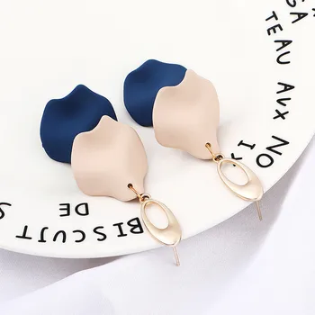 

CE2047 Lotus Leaf Earrings with Simple Temperament Best Selling in Europe and America in 2019