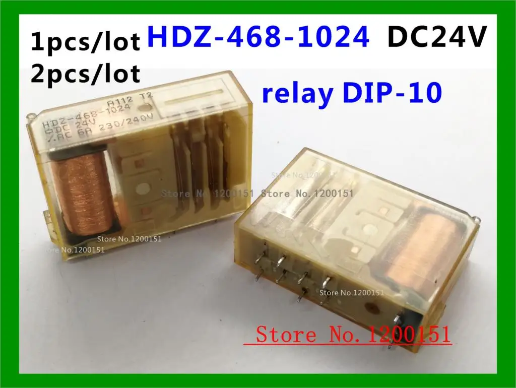 

HDZ-468-1024 24VDC HDZ-468-1010 24VDC 6A 230/240V relay DIP-10