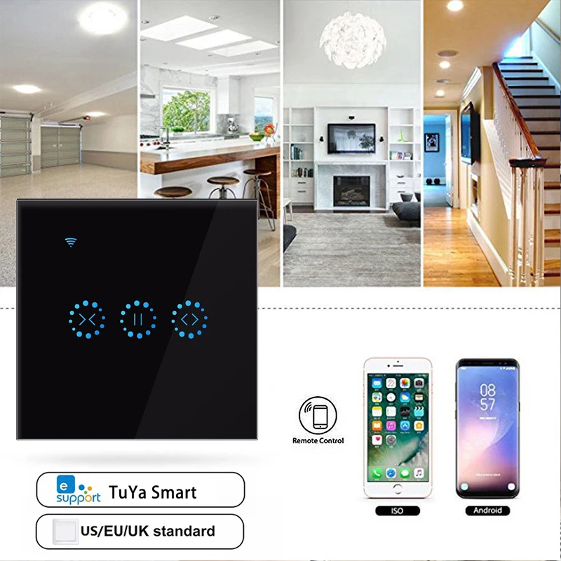 Умный дом WiFi Электрический EUTouch шторы переключатель Ewelink приложение Голосовое управление от Alexa Echo для механического ограничения жалюзи мотор
