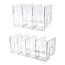 

Acrylic Transparent Multi-layer Bookend Decorative Book Shelf Home Room Office School Library Stationery Supplies Gifts