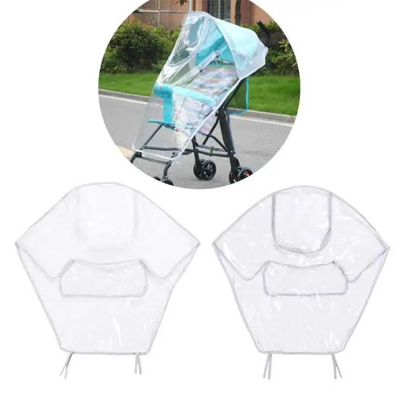 Stroller Accessories Transparent Rain Cover Fashionable Big Cart Zipper Raincoat Dust Shield Necessary Baby Outdoor Supplies
