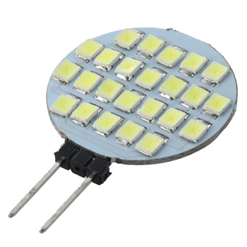 

New 12V 24 SMD LED G4 Base White Camper Marine Light Bulb