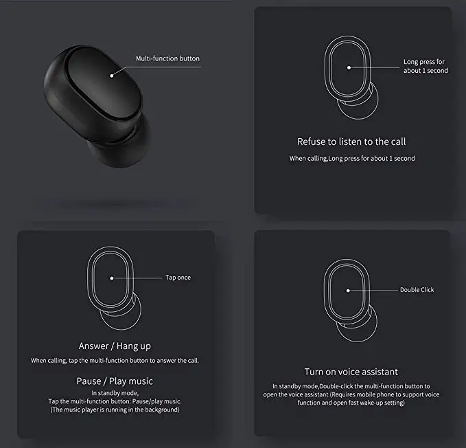 Оригинальные наушники Xiaomi Redmi Airdots Bluetooth, наушники Bluetooth V5.0, стерео Bluetooth запонки наушники с магнитом