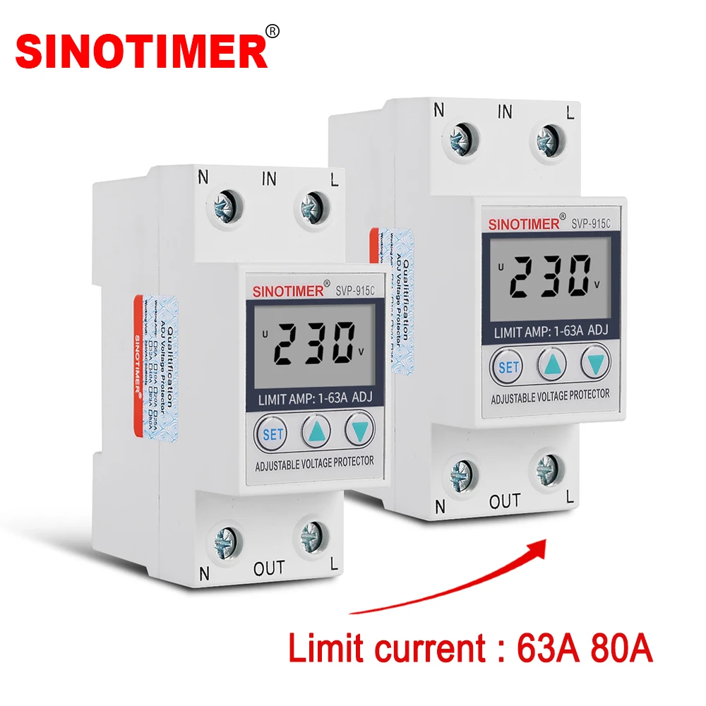 Monofase A Due Fili Display Digitale A Cristalli Liquidi 230V Di Tensione Regolabili Protezione Da Sovracorrente Relè Con Limite Di Corrente Di Protez