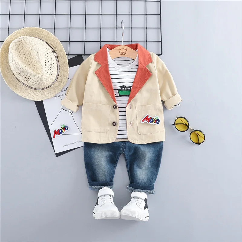 

Children Suit Three-piece Set BOY'S Baby Suit Set 1-3 Years Old Formal Dress Fashion Spring And Autumn New Style Korean-style 16