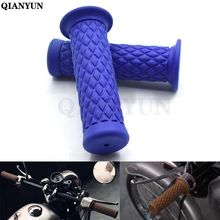 Универсальный мотоцикл 7/" 22 мм Винтаж резиновый руль для мотоцикла для Kawasaki ER-6F ER-6N ZX-6 ZZR600 ZX9R Z750 ниндзя 650R